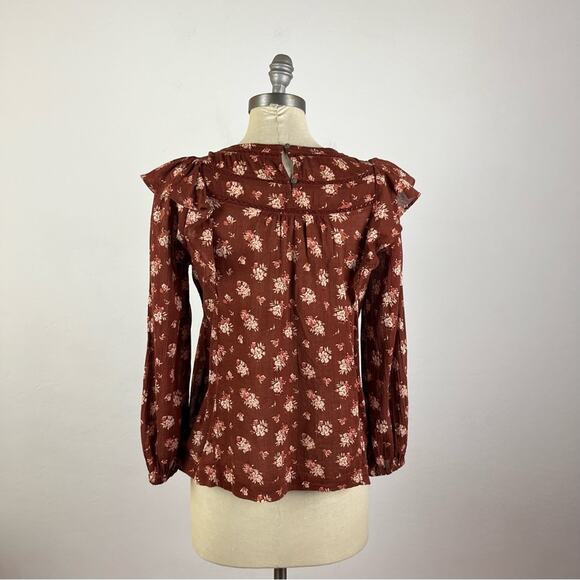 Madewell Ladder-Trim Ruffle Top in Homestead Bouquet - Picture 6 of 8